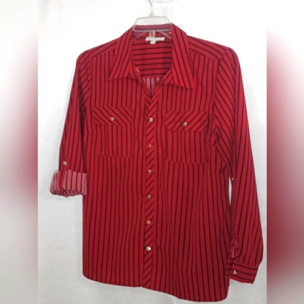 Button up striped blouse